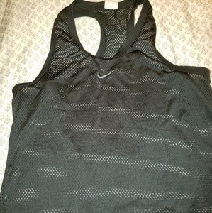 Black womens nike dri fit jersey tank top